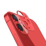 Mica Cristal Templado 9H para Lente cámara Compatible con iPhone 12 (Rojo)