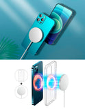 Cargador inalámbrico magnético de carga rápida con certificación Qi, carga rápida, compatible con iPhone 13, 13 Mini, 13 Pro, 13 Pro Max, 12, 12 Mini, 12 Pro, 12 Pro Max, AirPods 2, Pro, incluido enchufe adaptador USB-C PD de 20W y Funda de almacenaje.