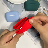 4 Fundas Para AirPods Pro De Silicon Negro Rojo Marino Blanco